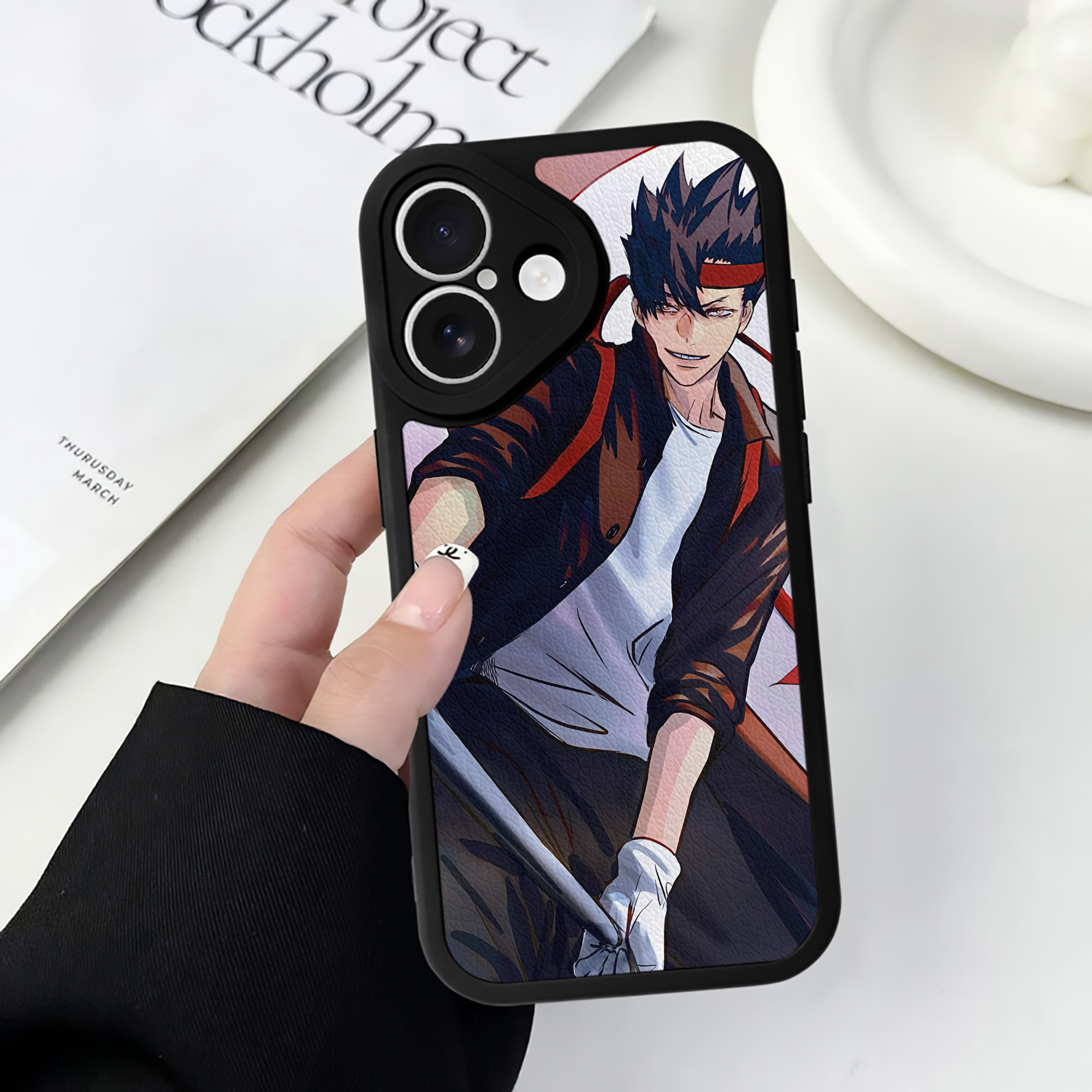 （画像用） ハイキュー!! Haikyu!! 【iPhone 16シリーズ対応】シリコンスマホケース（レザー調） 材質：シリコン